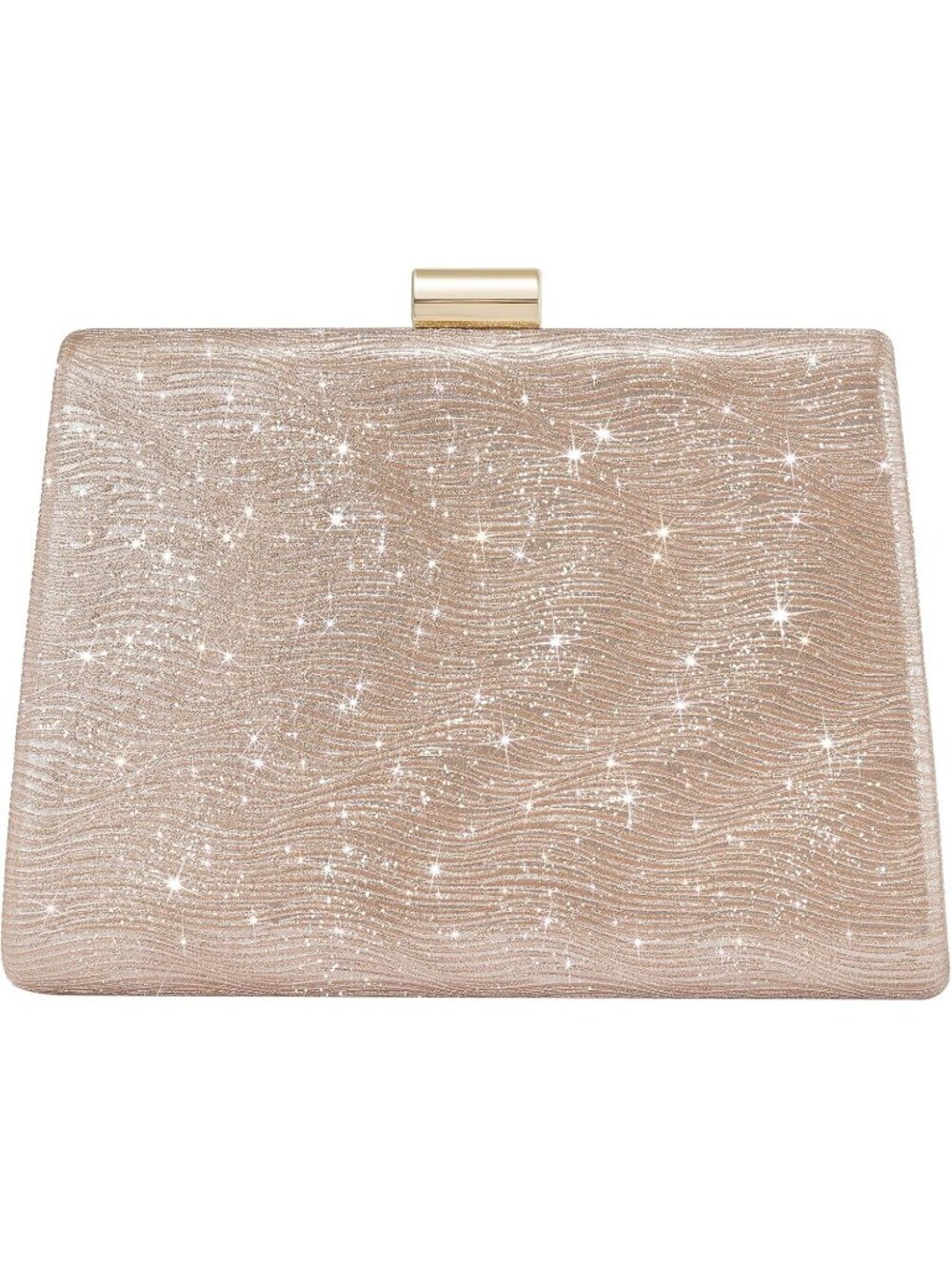 〽️Women Champagne Detachable Chain Sparkly Clutch Purse Wedding Prom Evening Bag